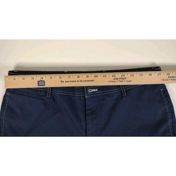 INC International Concepts Pants Men's Sz 33x32 Navy Blue Slim Fit Flat Front - Picture 8 of 10